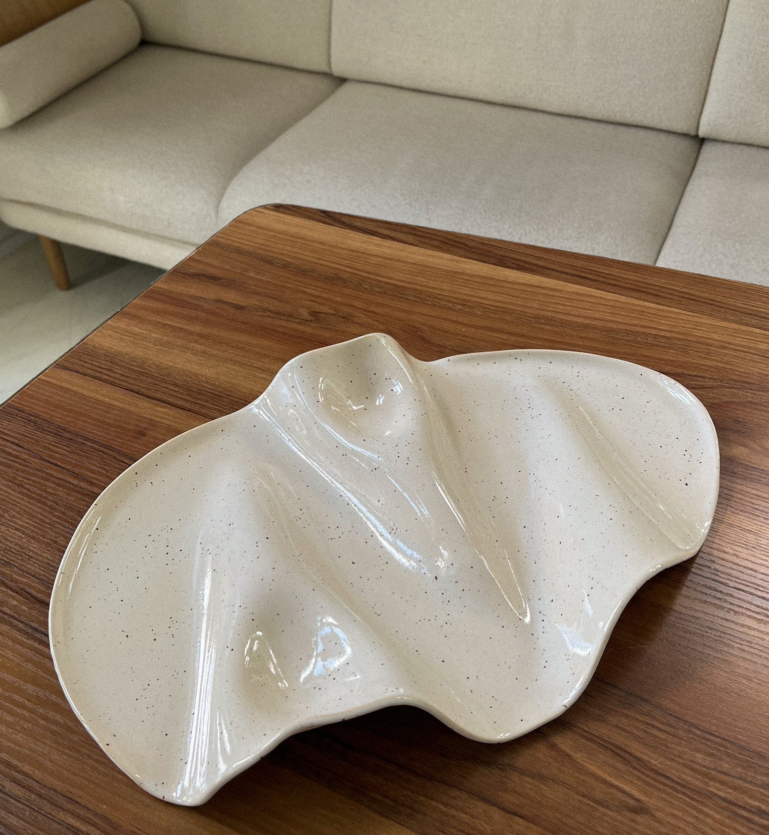 Taca na przekąski WAVY no. 4 IVORY