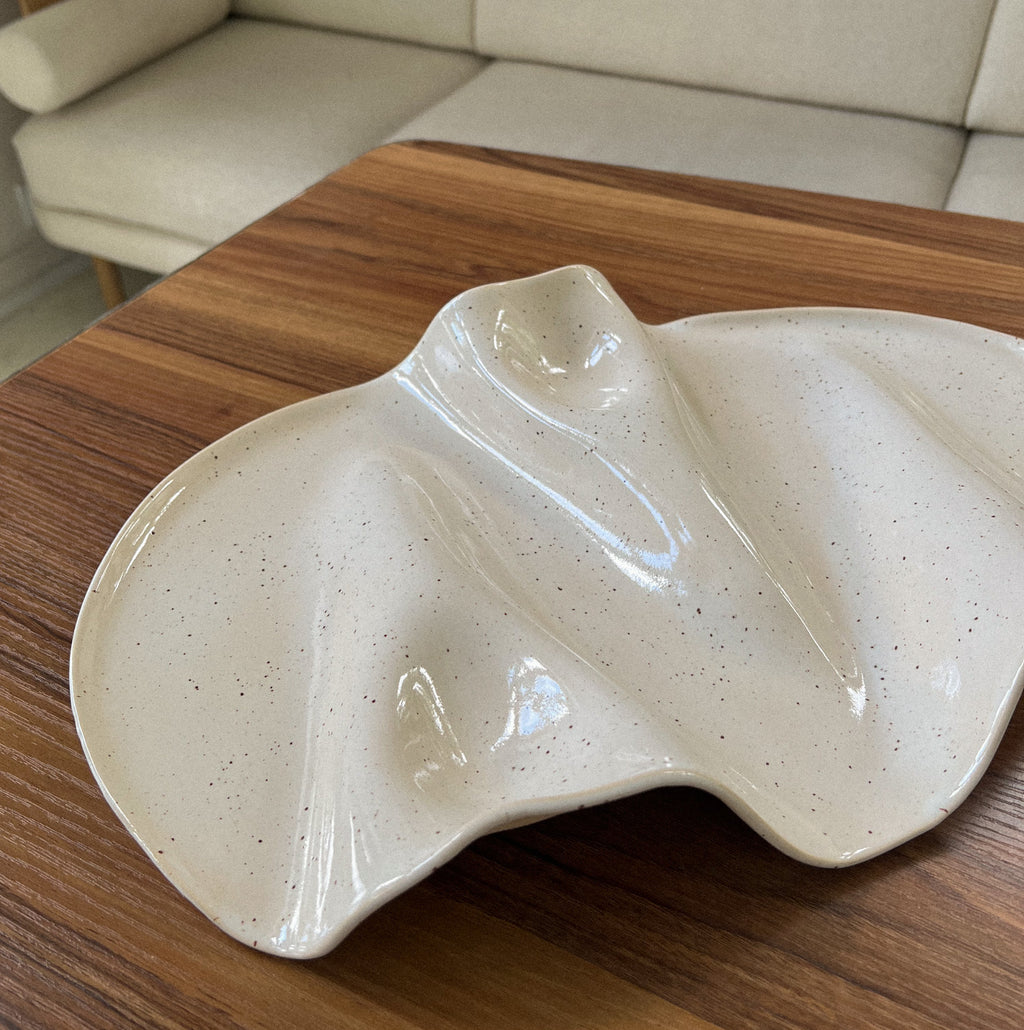 Taca na przekąski WAVY no. 4 IVORY
