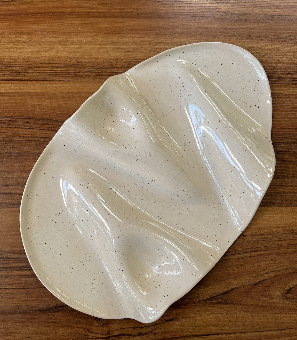 Taca na przekąski WAVY no. 4 IVORY