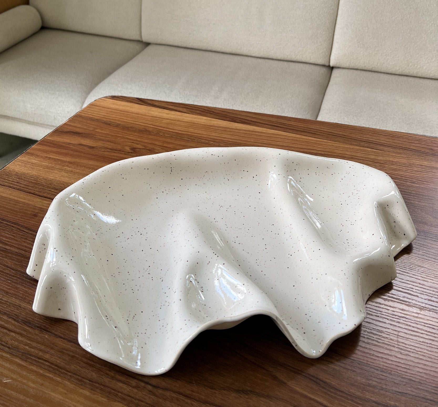 Taca na przekąski WAVY no. 3 IVORY