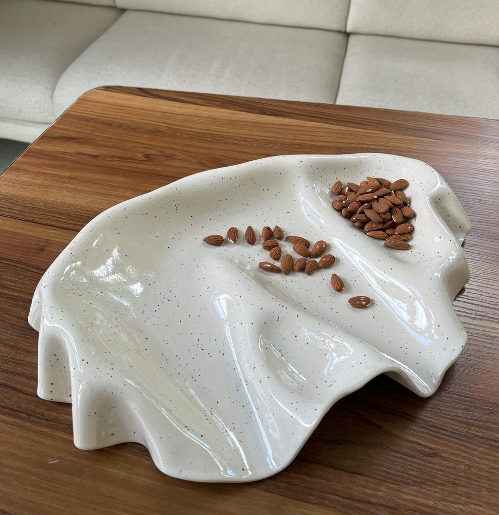 Taca na przekąski WAVY no. 3 IVORY